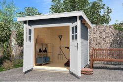 Weka Gartenhaus 179 Grau | 2.1 × 2.4 m