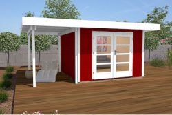 Weka Designhaus 126 A Gr. 2 2.8 × 4.4 m Rot-Holz