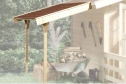 Weka Schleppdach für Gartenhaus | L 3 m | B 1.3 m