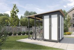 Weka Gartenhaus Modul Family Anthrazit-Weiss | 200 × 70 cm
