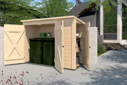 WEKA Multibox mit Regalsystem,  21 mm WEKA Farbbehandlung:Naturbelassen