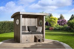 Weka Gartenlaube Merano Silbergrau | 1.9 × 0.9 m