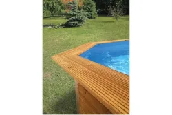 Weka Toprail Seitenrand für Pool 594 A (Holz), Natur