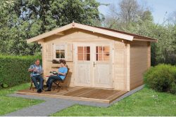 Weka Gartenhaus 136 Gr. 1 mit Vordach | 3 × 4 m
