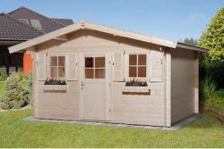 Weka Gartenhaus 110 Gr.2 mit Vordach | 3.8 × 3.8 m
