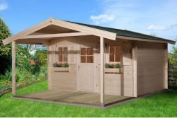 Weka Gartenhaus 110 A Gr. 2 mit Vordach | 5.8 × 3.8 m
