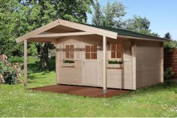 Weka Gartenhaus 135 A Gr. 2 mit Vordach | 5.8 × 3.8 m