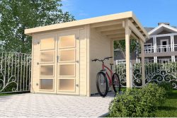 Weka Gartenhaus 321 A Gr. 4 mit Milchglastüren | 4 × 2 m