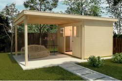 Weka Lounge-Haus 225 A Gr. 2 Natur | 5.9 × 3 m