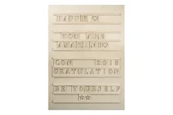 Rayher Holz Letterboard FSC Mix Credit | 30 × 42 cm | 96 Buchst.
