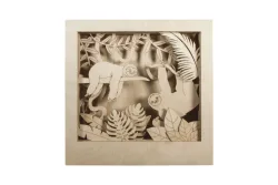 Rayher Holzbaus 3D-Motiv Faultier | 24 × 24 × 6.5 cm | 11 Teile