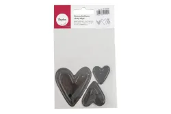 Stanzschabl. Set ( deep edge ): Hearts , 1,1-5,5 x 1,2-6cm, SB-Btl 3Stück
