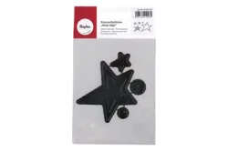 Stanzsch.Set( deep edge ) Stars&Circles , 1-6,8 x 1-6cm, SB-Btl 4Stück