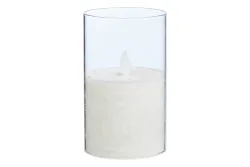 LED Kerze ØxH 7.5x12.5 cm weiss
