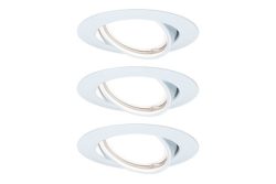 Paulmann 93422 Base Einbauleuchte 3er Set LED GU10 15 W Weiß