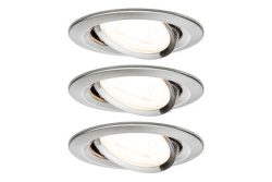 Paulmann 93429 Nova Einbauleuchte 3er Set LED GU10 19.5 W Eisen (gebürstet)