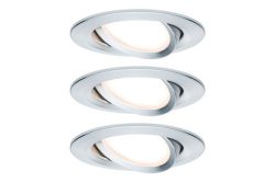 Paulmann 93451 Nova Einbauleuchte 3er Set LED LED 18 W Aluminium (gedreht)