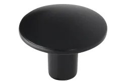Siro Möbelknopf 2087F Mattschwarz | ⌀ 3 cm
