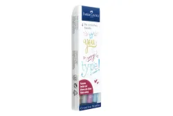 FABER-CASTELL PITT Art Pen 1,5mm 167304 Metallic 4 St&uuml;ck
