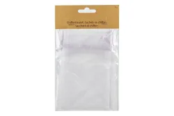 Chiffonbeutel weiss 3 Stück