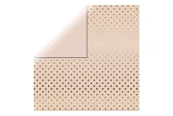 Rayher Scrapbookingpapier Gold Foil Dots | 30.5 × 30.5 cm | 180 g/m²