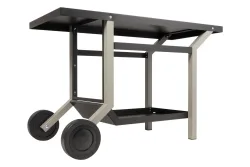 Forge Adour Roll-Tisch für Plancha Mattschwarz-Grau | 119 × 64 × 76 cm