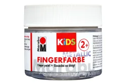 Marabu Kids Fingerfarbe Metallic Silber | 100 ml