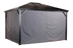 Sojag Pavillon Verona Vorhänge Grau | 336 × 427 × 336 cm