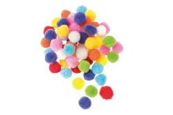 Glorex Pompons Bunt | 1.5 cm | 60 Stück