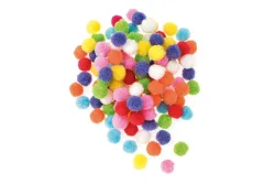 Glorex Pompons Mix | 1 cm | 120 Stück