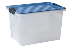 Rotho Stapelbox Compact A4 Blau | 27.5 × 27 × 39.5 cm | 19 l