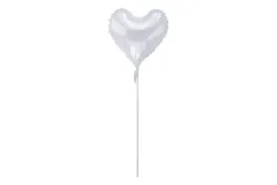 Rayher Bubble Ballon Herz mit Stab | ⌀ 40 cm | 2 Stück
