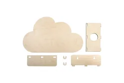 Rayher Holzbausatz Lampe Kleine Wolke | 31 × 19 × 8 cm | 6-teilig