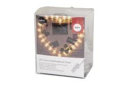 LED-Clip-Lichterkette, 390cm, 25 LED's mit Clip, PVC-Box 1Stück