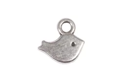 Rayher Metall-Mini-Anhänger Vogel | 8 × 5 mm | 6 Stück