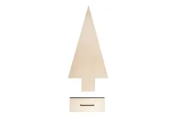Holz Weihnachtsbaum, FSCMixCred, 22,5x49,3cm, 2-teilig, 1Set