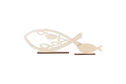 Rayher Holzmotive Fische | 20 × 8 cm | 4 Stück