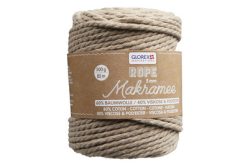 Glorex Makramee Rope Gedreht Hellbraun | ⌀ 5 mm | 500 g