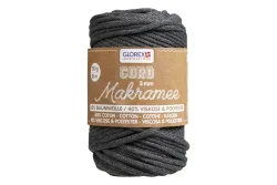 Glorex Makramee-Cord Anthrazit | 250 g | 3 mm