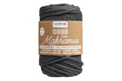 Glorex Makramee-Cord Anthrazit | 250 g | 3 mm
