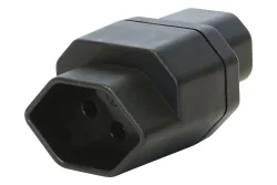 Steffen Umwandlungsstecker IEC 320 C14 | T13 | Schwarz