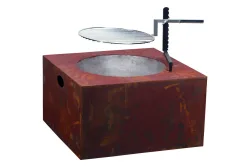 Nouvel Grill- und Feuerstelle Piazza Corten | 70 × 70 × 40 cm