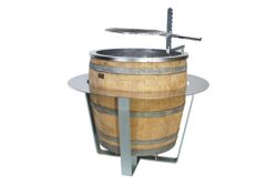 Nouvel 402691 Barrique - Grill-Feuerkorb (Holz/Silber/ Braun)