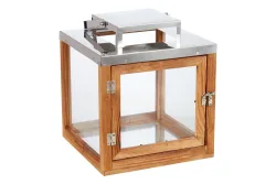 My Home Laterne Holz-und-Metall Braun | 25 × 25 × 32.5 cm
