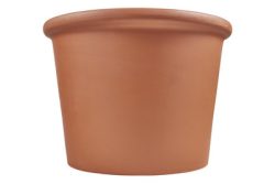 Deroma Pflanztopf Cilindro Bordato Terrakotta | ⌀ 33 × 25 cm