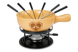 Käsefondue-Set Herz mit Hirsch 9-teilig