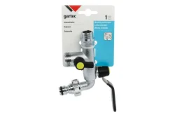 Gartec 2-Weg-Wasserhahn Messing | 15.5 × 15.5 × 9.5 cm