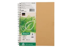 Oecoplan Notizbuch A5 100 Blatt 4mm kariert