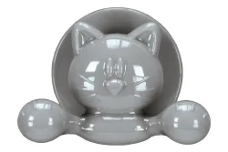 Kleine Wolke Wandhaken Jolly Cat Platin | 8.3 cm