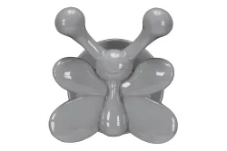 Kleine Wolke Wandhaken Jolly Butterfly Platin | 8.1 cm